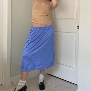 Blue Maxi Slip Skirt